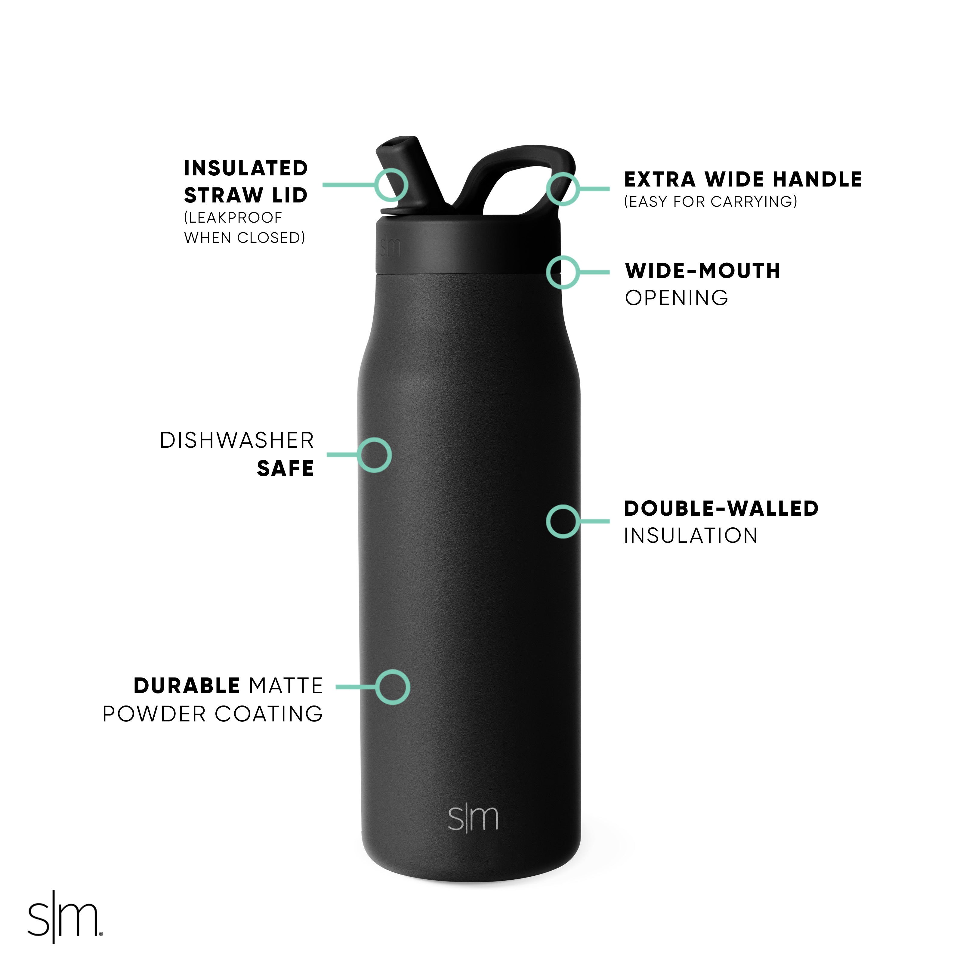 Stainless Steel Manual Straw Lid Cup with Leak-Proof Design - Perfect for Travel, Gym, and Outdoor Activities
