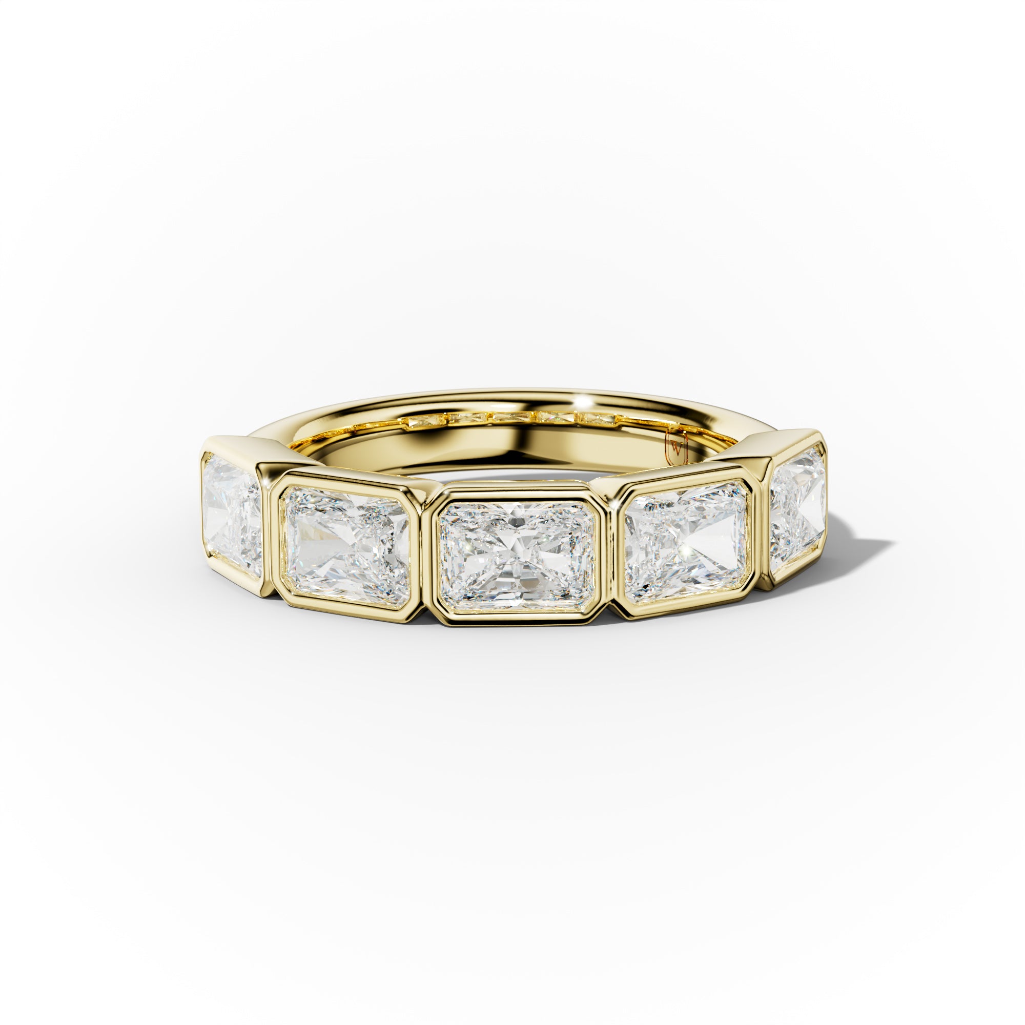 3.0 Carat East West Radiant Cut Bezel Set Diamond Anniversary Band - Elegant Wedding Ring for Women, Perfect for Anniversaries, Engagements & Special Occasions