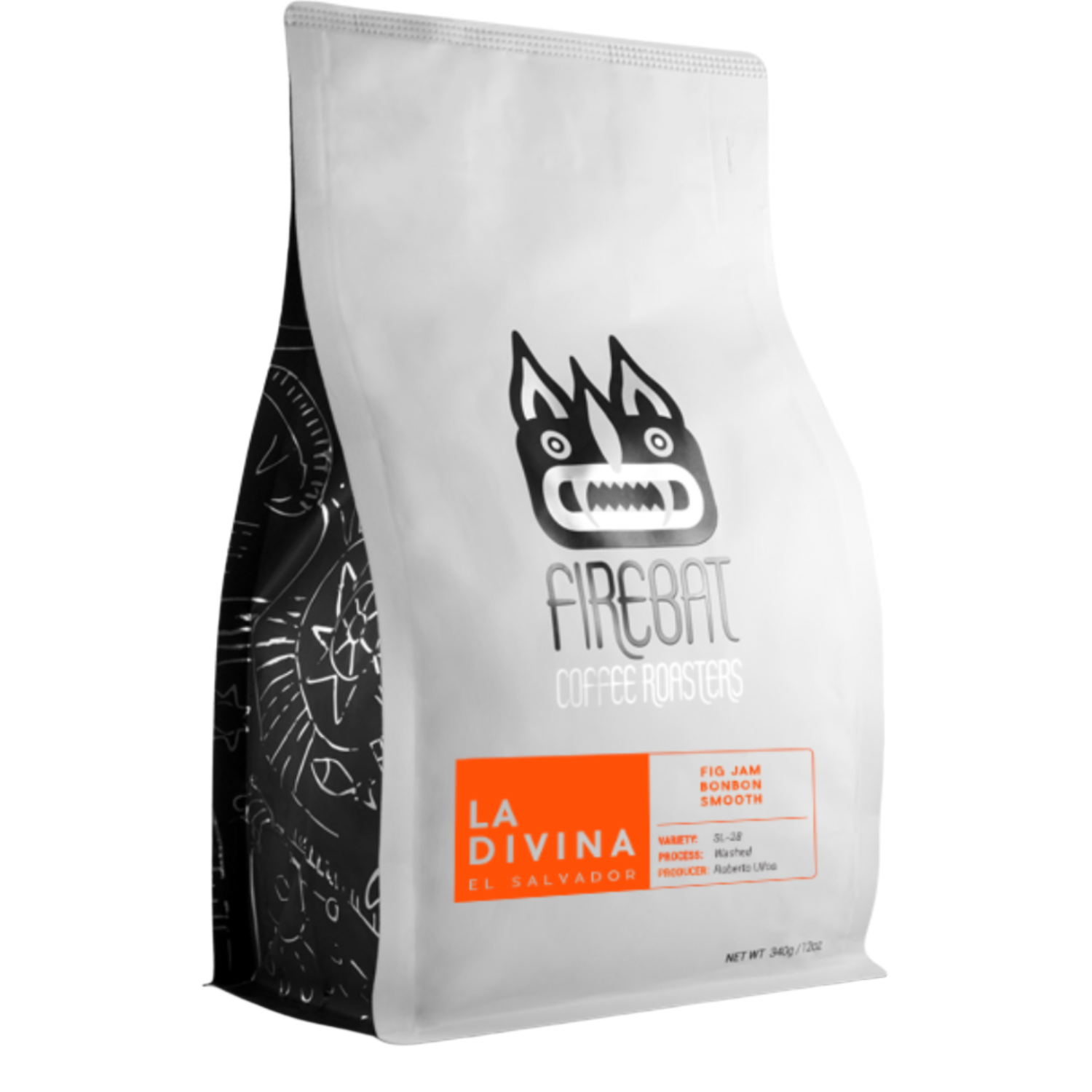 Premium Firebat El Salvador La Divina Whole Bean Coffee - 12oz Bag | Single Origin Arabica | Rich & Smooth Flavor | Perfect for Morning Brew, Office Coffee Break & Gift Giving