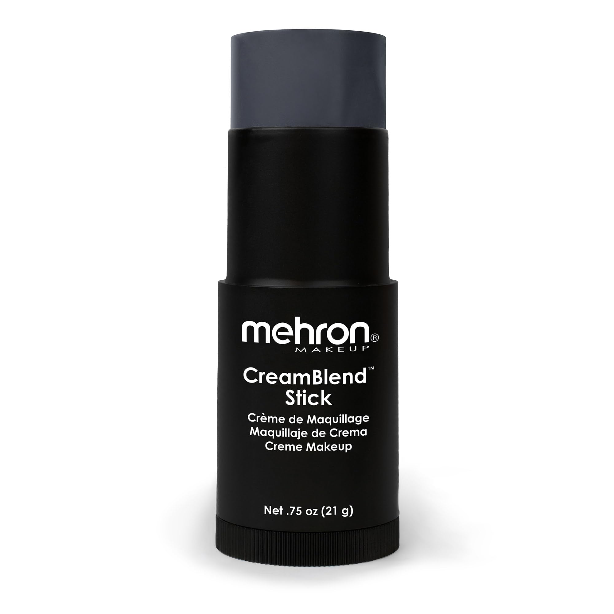 Mehron Makeup CreamBlend Stick - Professional Face & Body Paint, Foundation Cream Makeup for Halloween, Cosplay & Special Effects - .75 oz (21g) Monster Grey - Ideal for Costume Parties, Theater & SFX Makeup