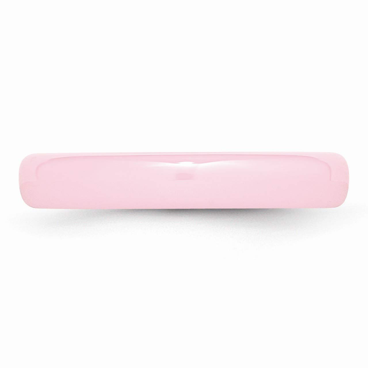 The Black Bow Pink Ceramic 4mm Domed Comfort Fit Band - Elegant Jewelry for Weddings, Anniversaries, and Special Occasions
