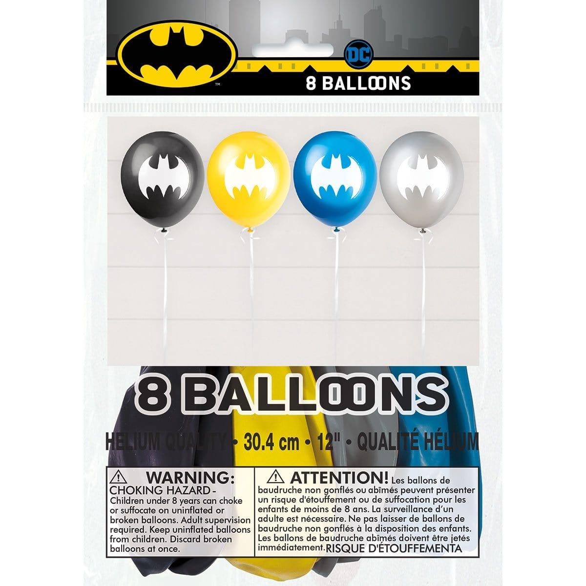 Batman Latex Balloons (8-Pack) - Premium Quality Party Decorations for Birthday, Halloween & Superhero Themed Events