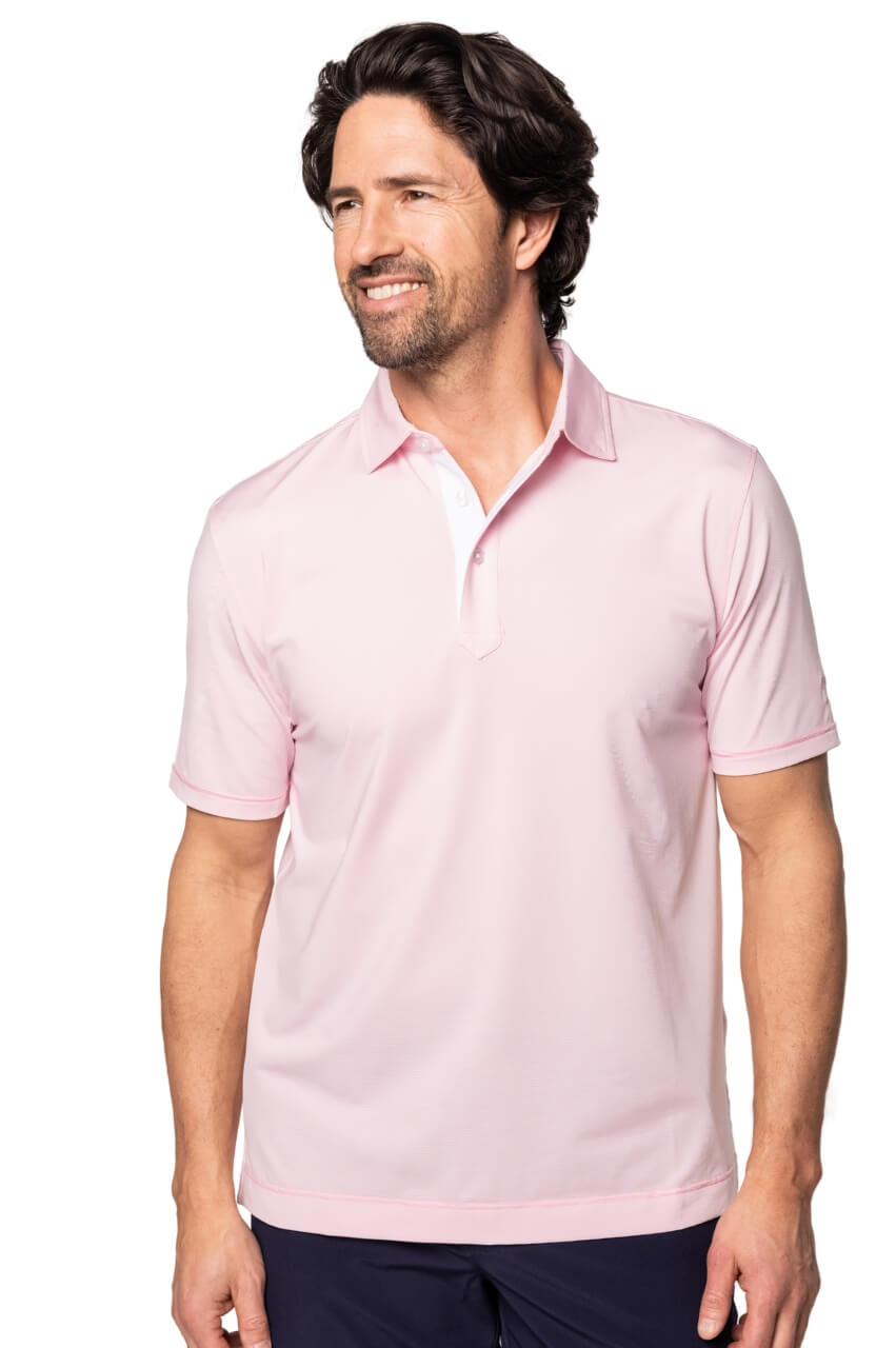 Men's Striped Performance Polo Shirt - Moisture Wicking & Breathable - Perfect for Golf, Tennis & Casual Wear