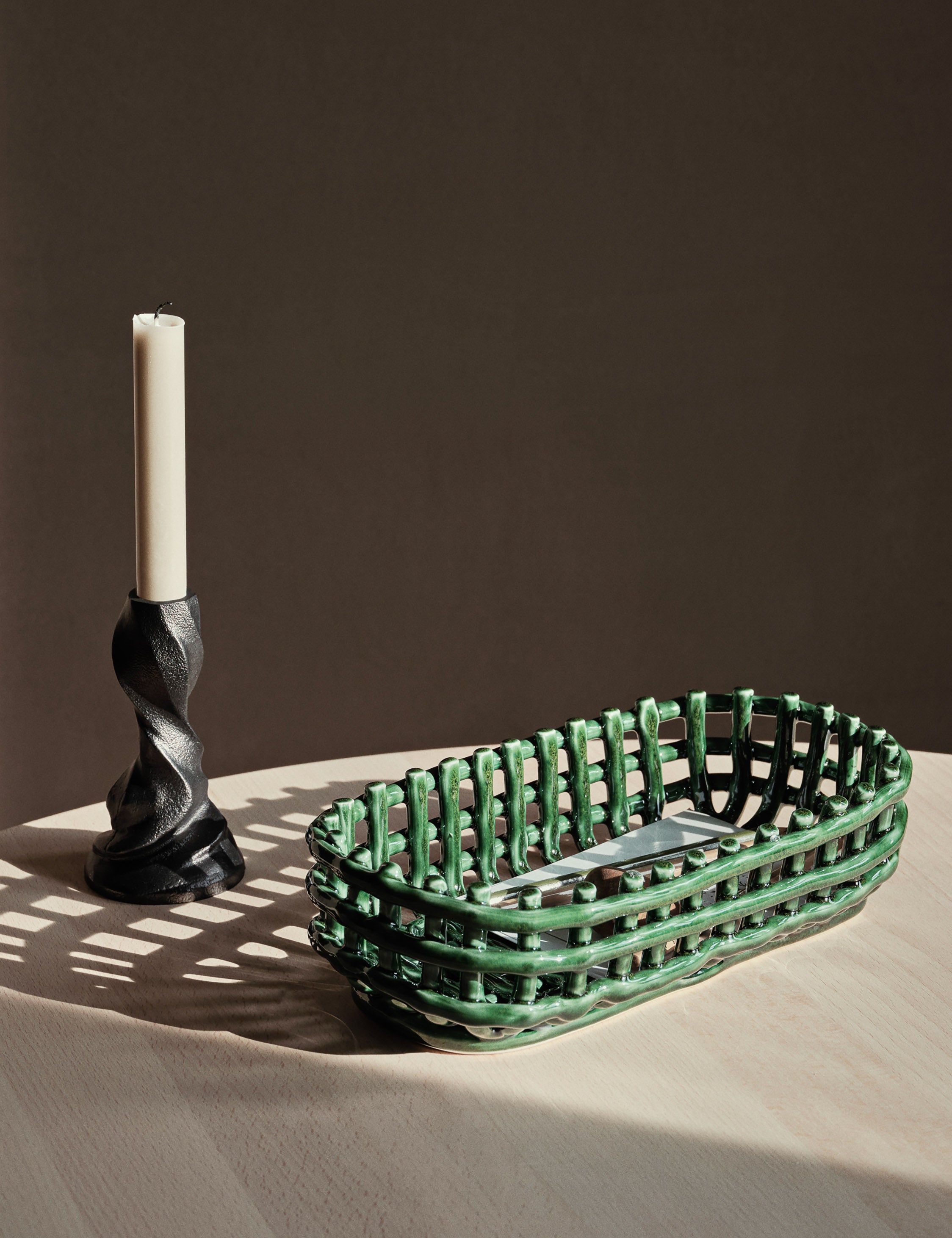 Ferm Living Gale Candle Holder - Modern Minimalist Home Decor for Living Room, Bedroom & Dining Table - Perfect for Romantic Dinners & Cozy Ambiance