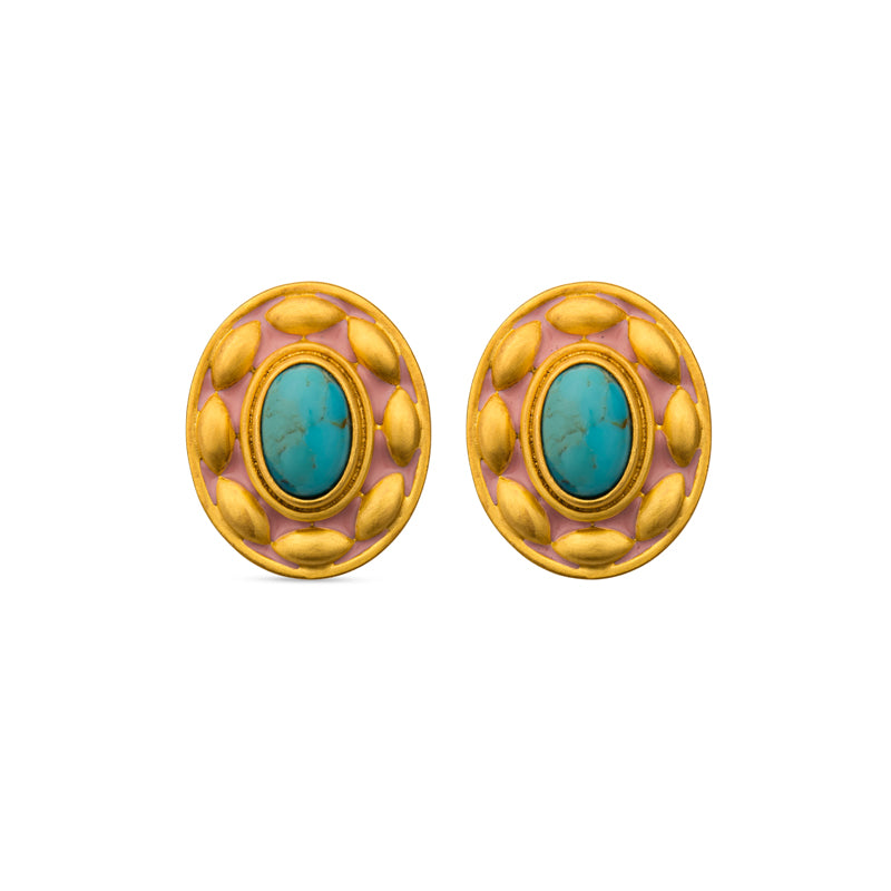 Sunflower Stud Earrings for Women - 14K Gold Plated Floral Dainty Earrings - Perfect for Summer, Beach, and Boho Fashion