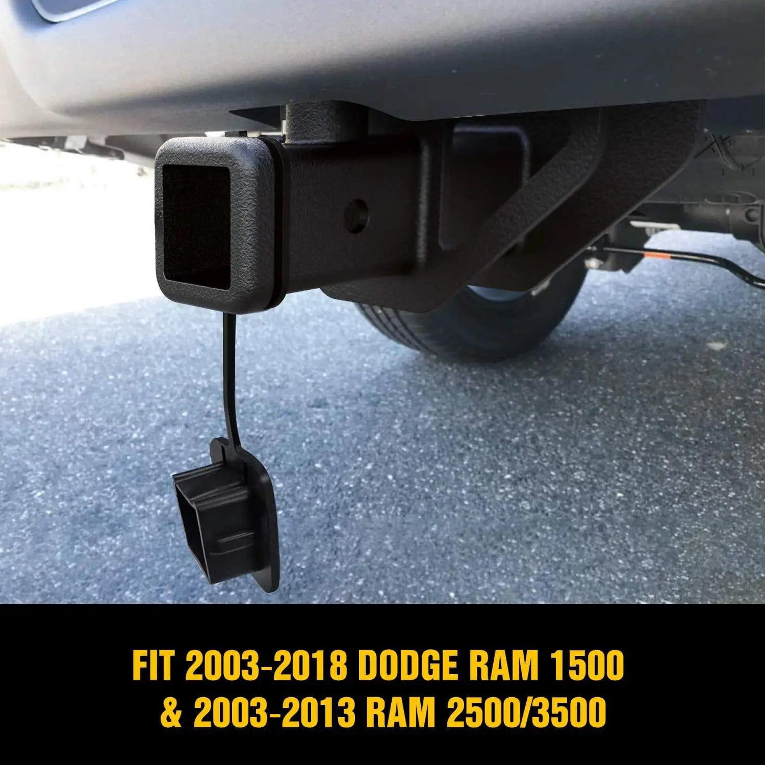 2003-2018 Dodge Ram 1500 & 2003-2013 Ram 2500/3500 2-Inch Class 3 Trailer Hitch Receiver - Heavy Duty Towing Accessory for Pickup Trucks, Camping & Hauling Trailers