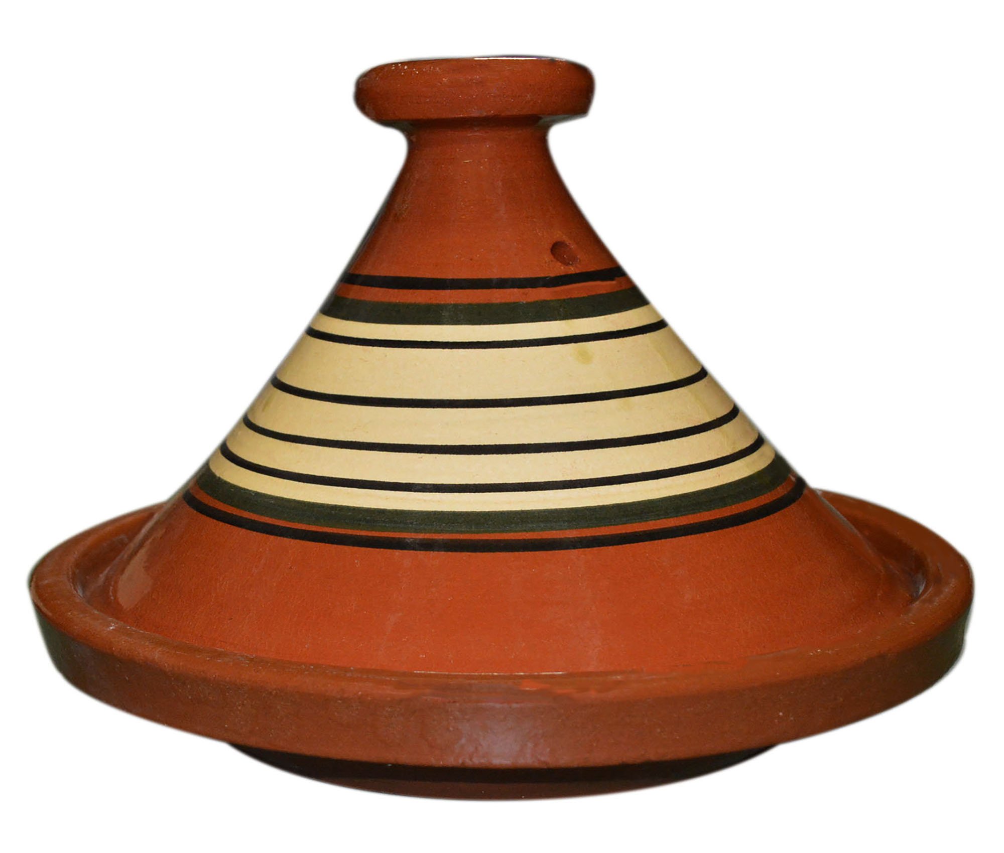 Authentic Moroccan Handmade Glazed Tagine Pot - 12 Inch Large Traditional Clay Cookware for Slow Cooking, Stews & Healthy Meals | Perfect for Home Chefs & Mediterranean Cuisine Lovers