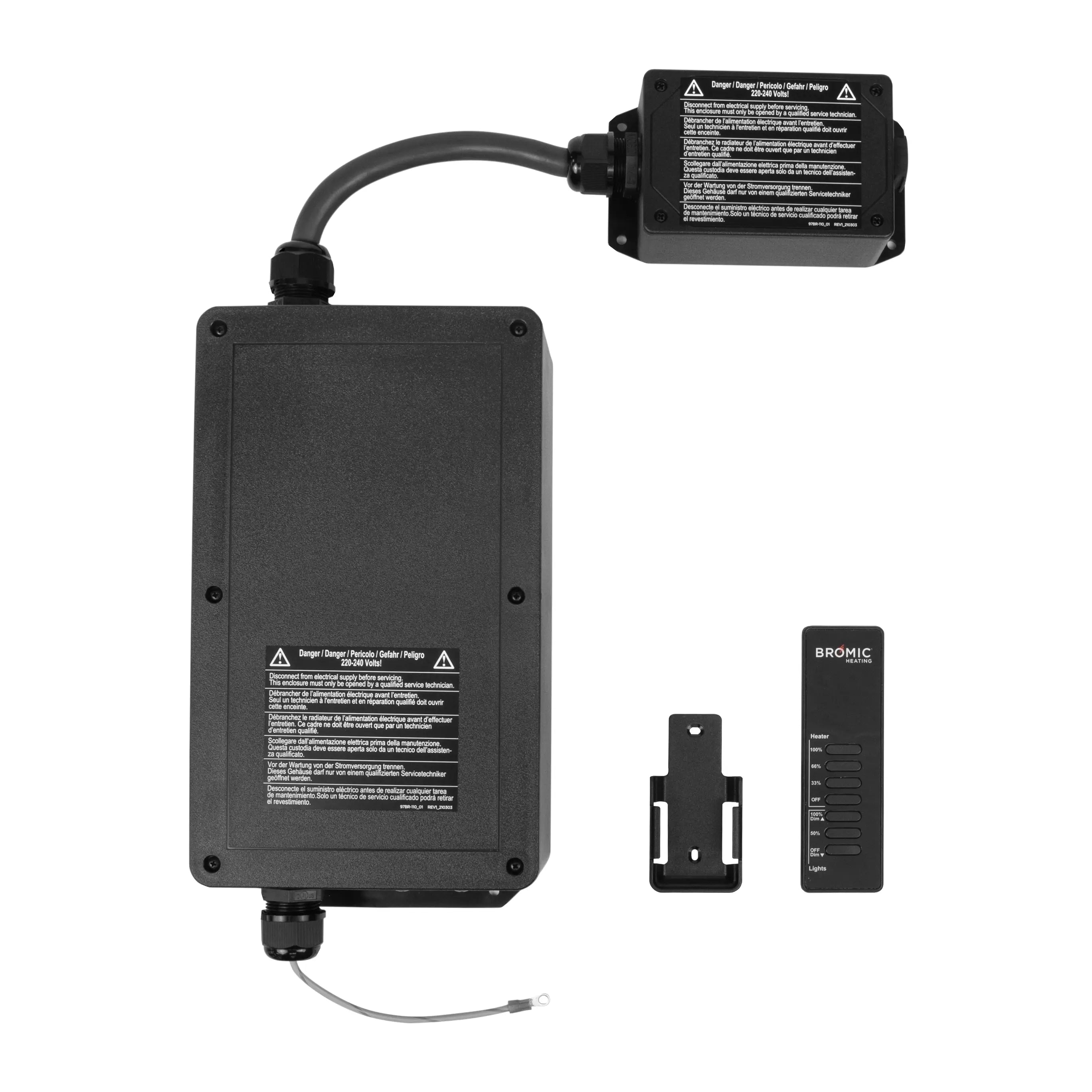 Bromic Heating Eclipse Pendant Heater with Dimmer Control - BH3230007 - Outdoor Patio Heater for Restaurants, Backyard, and Commercial Spaces