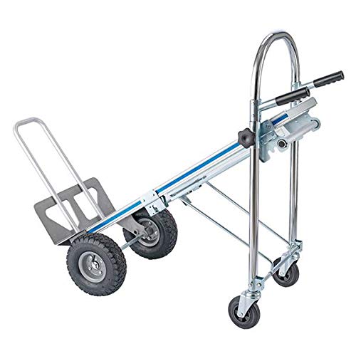 Heavy Duty 770lb Ergonomic Aluminum Hand Truck - Folding 3-in-1 Luggage Cart for Travel, Moving & Office Use | Portable Dolly for Suitcases, Packages & Home Storage Organization