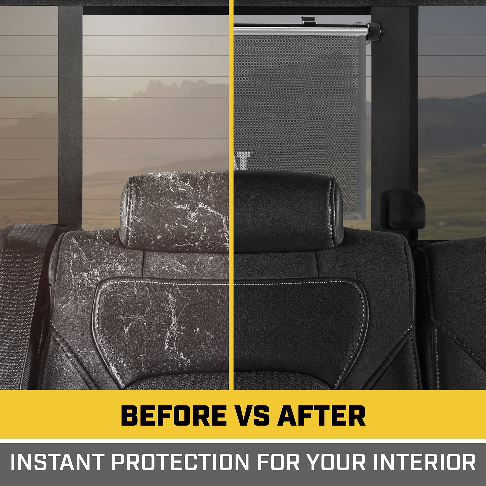CAT® Car Window Shades for Back Windows - Retractable Sun Shade Visor for SUV, Truck & Baby Protection (14
