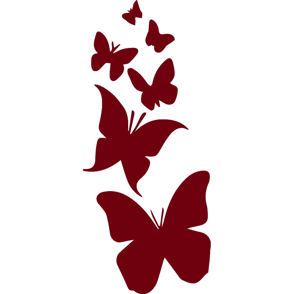 Premium Waterproof Vinyl Butterfly Decal Stickers (Burgundy, Set of 2) - Laptop, Phone, Helmet, Car Window, Mug, Wall Decor - Ideal for Home, Office & Personal Accessories Customization