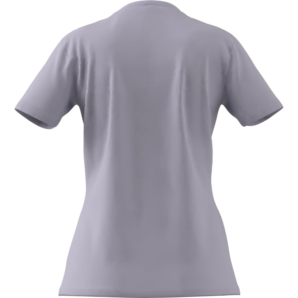 adidas Women's Essential Logo Loungewear T-Shirt - Soft Cotton Comfort for Casual Wear, Home Relaxation & Athleisure Outfits