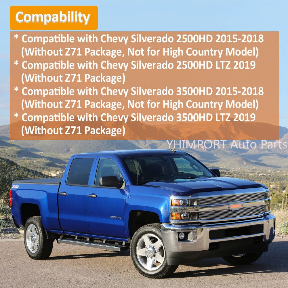 2015-2018 Chevy Silverado 2500 HD 3500 HD & 2019 LTZ Chrome Front Billet Grille Insert - Polished Aluminum Replacement Grill for Enhanced Truck Appearance - Perfect for Off-Roading, Car Shows & Custom Upgrades