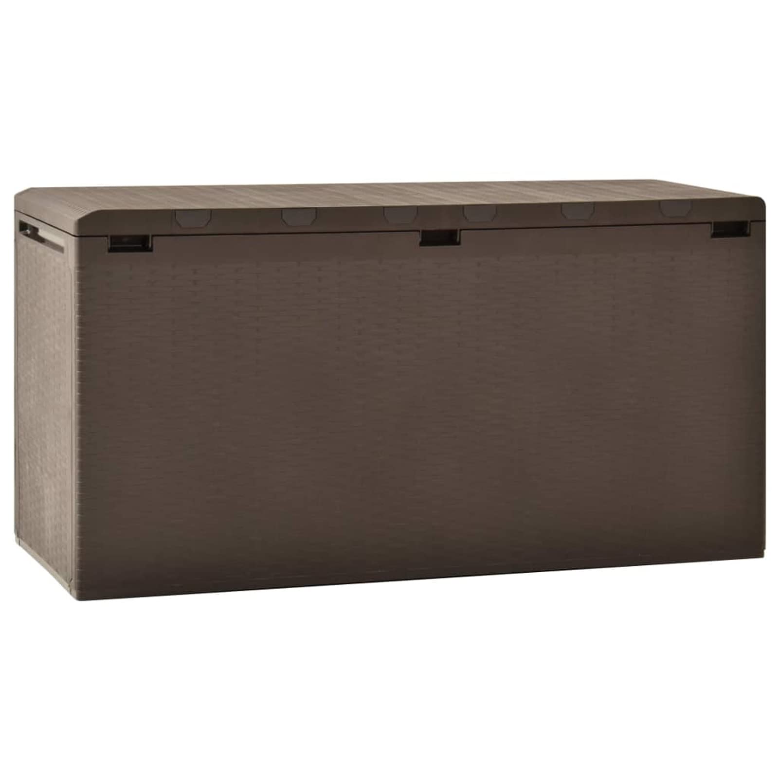 Outdoor Waterproof Patio Storage Box with Bench - 44.9x18.5x23.6 Inch Brown Deck Box for Pool Toys, Garden Cushions & Patio Accessories - Perfect for Backyard, Poolside & Deck Organization