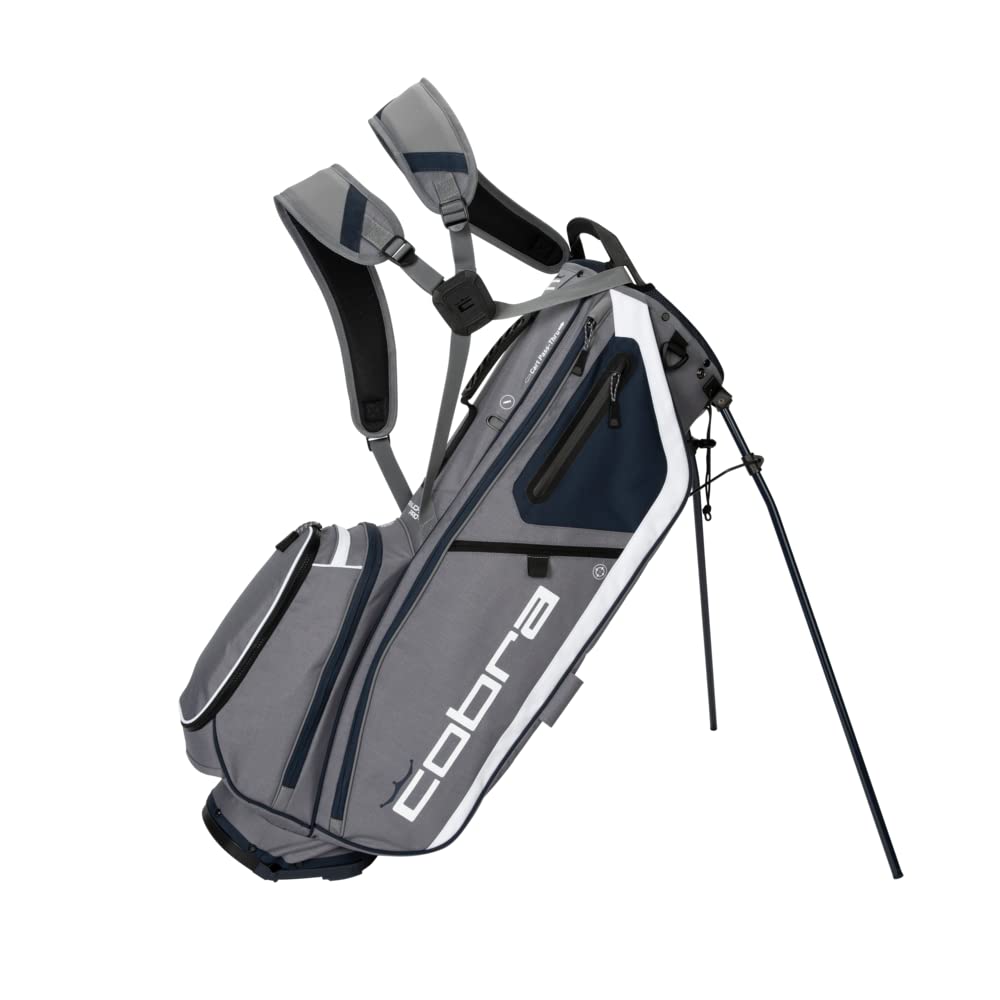 Cobra Golf 2022 Ultralight Pro Stand Bag - Lightweight Golf Bag with Dual Straps & 14-Way Divider (Quiet Shade-Navy Blazer) - Perfect for Golfers & Travel | Durable & Water-Resistant for Course & Range Use