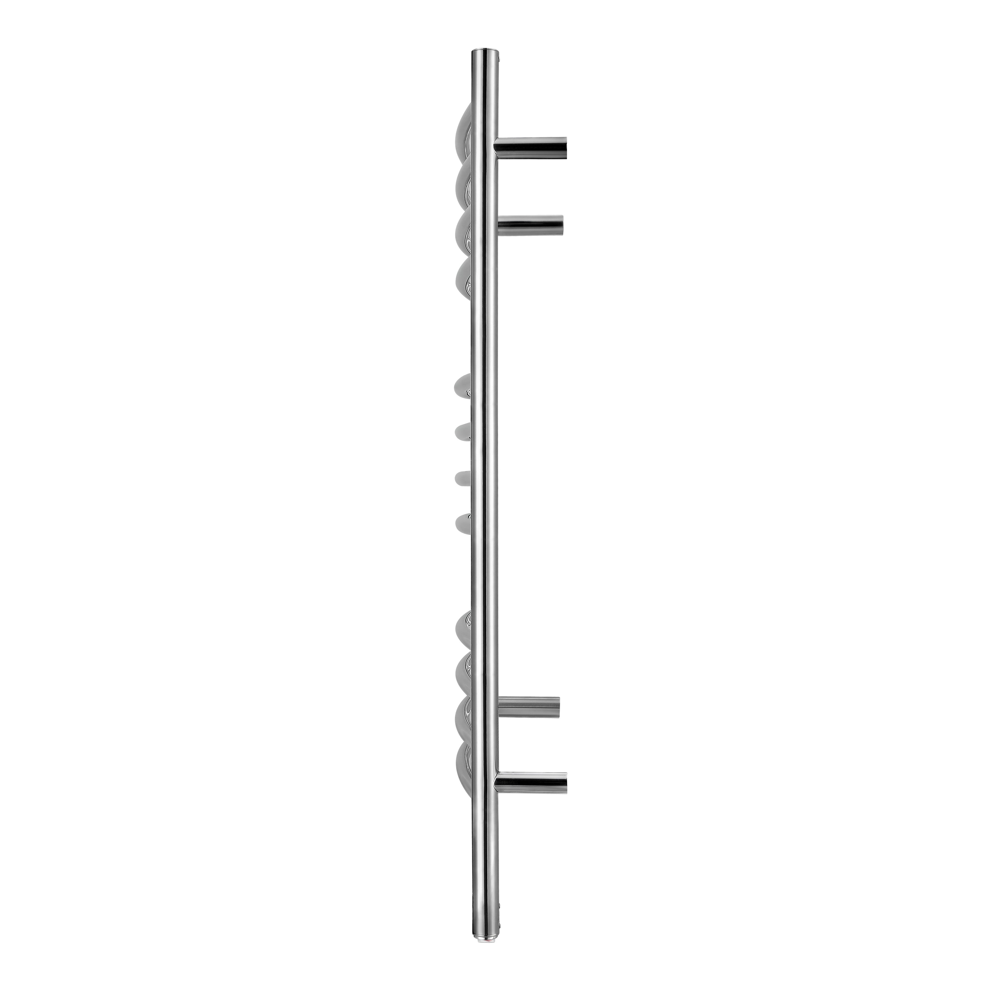 12 Bar Dual Wall Mount Towel Warmer with On Board Timer - Polished Stainless Steel Heated Towel Rack for Bathroom, Spa & Luxury Home Use