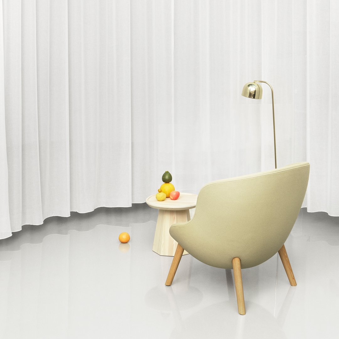 Modern Hyg Lounge Chair with 4 Sturdy Legs - Comfortable Low Profile Design for Living Room, Bedroom or Office Relaxation