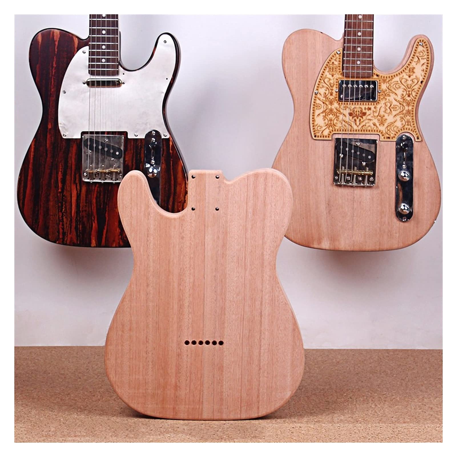 DIY Unfinished Electric Guitar Body Kit - Solid Wood TL Guitar Body for Custom Builds & Repairs - Natural Wood Color, Handmade Crafting Project for Musicians & Luthiers - Perfect for Home Studios, Music Classes & DIY Guitar Enthusiasts