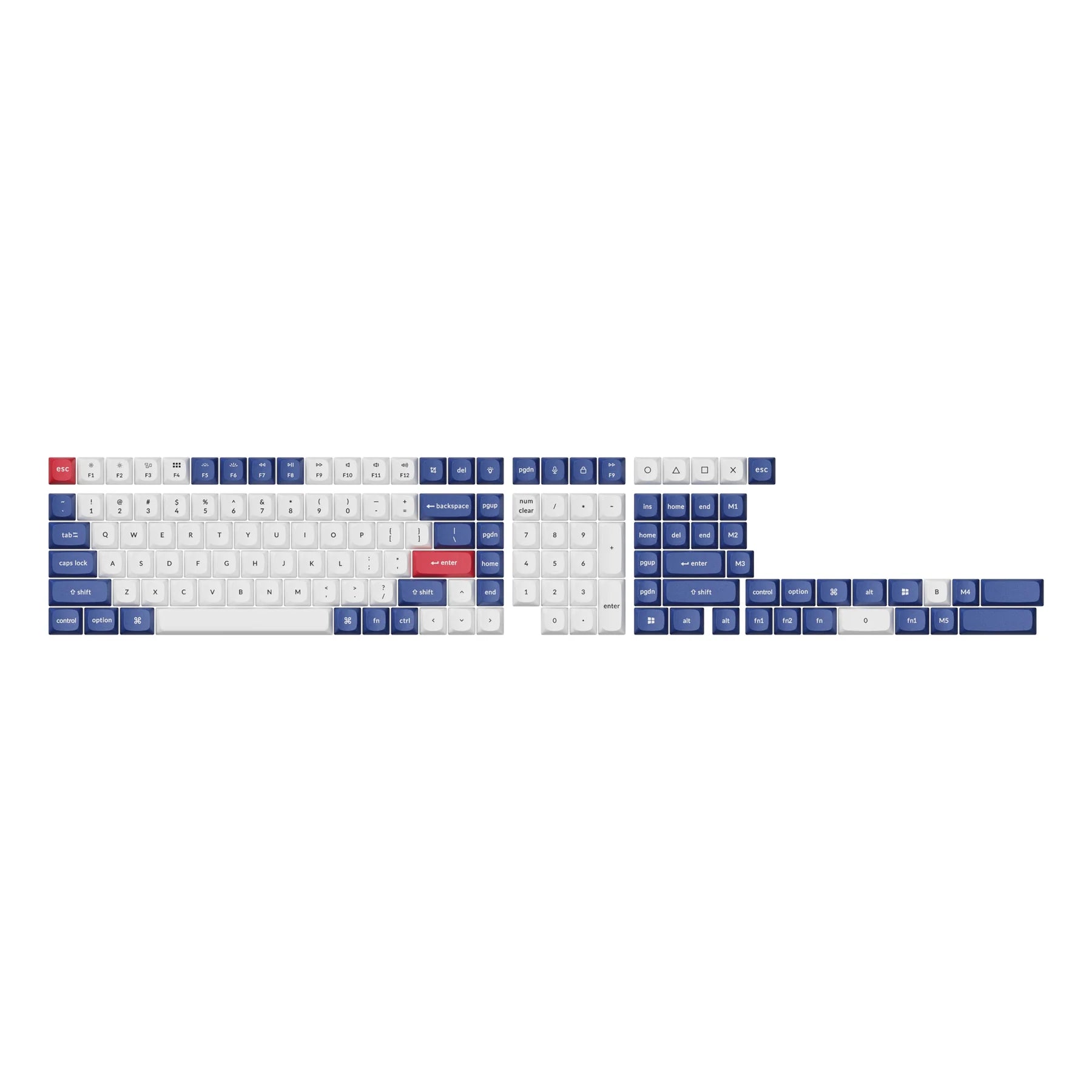 Double Shot PBT OSA Full Set Keycap Set - Durable & Customizable Mechanical Keyboard Keycaps for Gaming & Typing