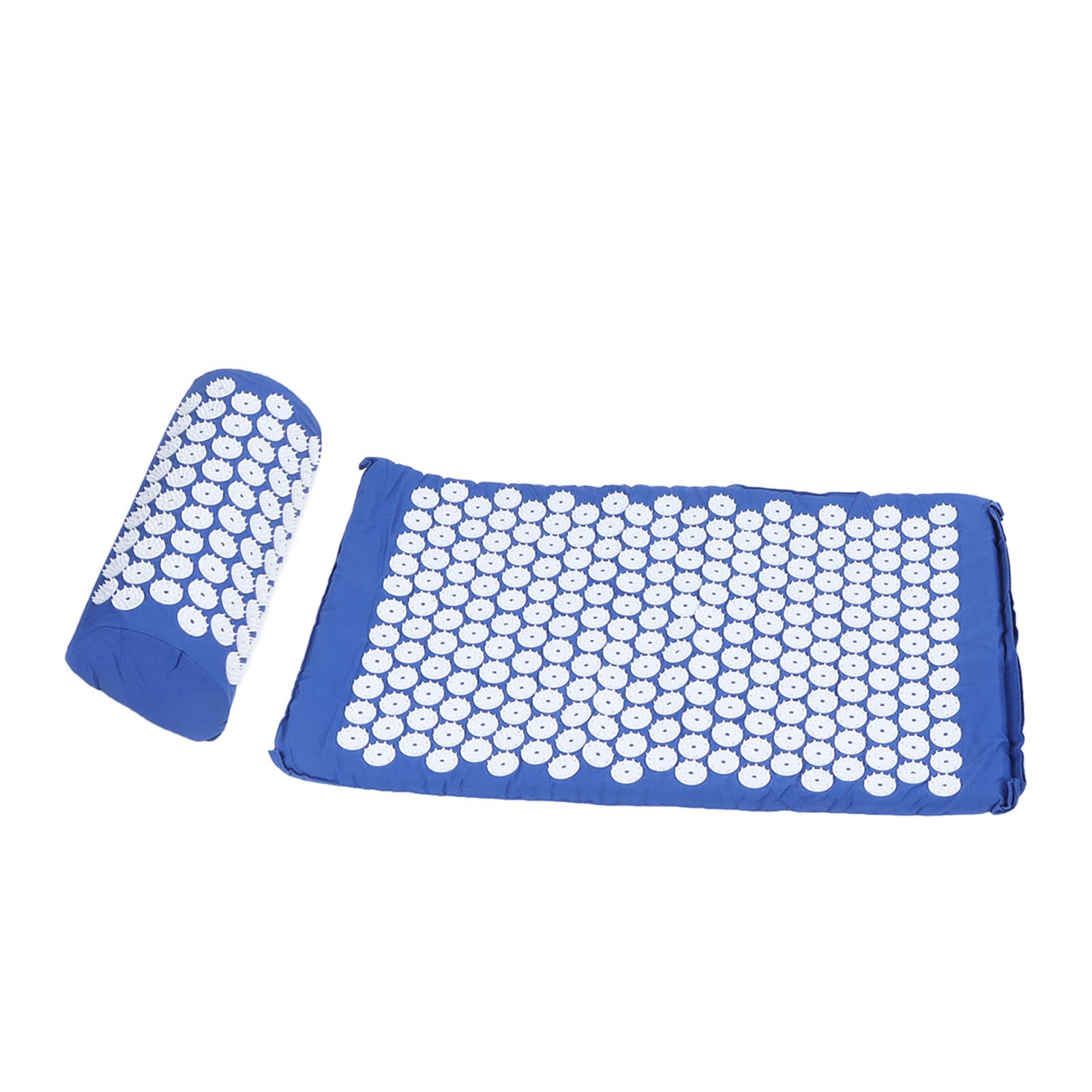 **Acupressure Mat and Pillow Set for Neck & Back Pain Relief - Yoga Massage Mat with Spikes for Relaxation, Stress Relief & Muscle Therapy - Use on Sofa, Floor, Bed (Blue)**    *(Ideal for Home, Office, Yoga & Meditation - Promotes Better Sleep & Circulation)*