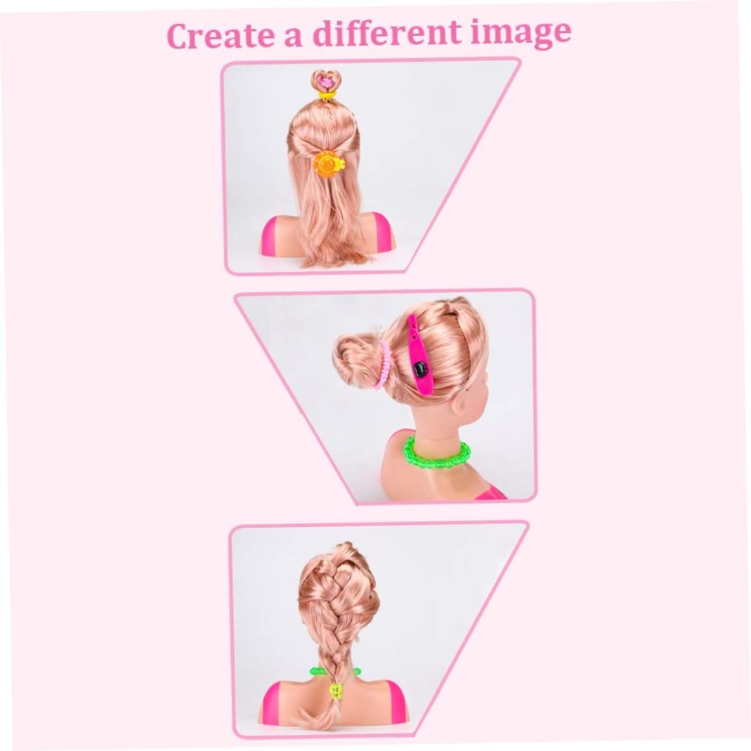 **Kids Hair Styling Head Doll with 35-Piece Makeup & Hair Accessories Set - Pretend Play Salon & Beauty Dress Up Toy for Girls & Boys - Perfect for Birthday Gifts & Role Play Games**