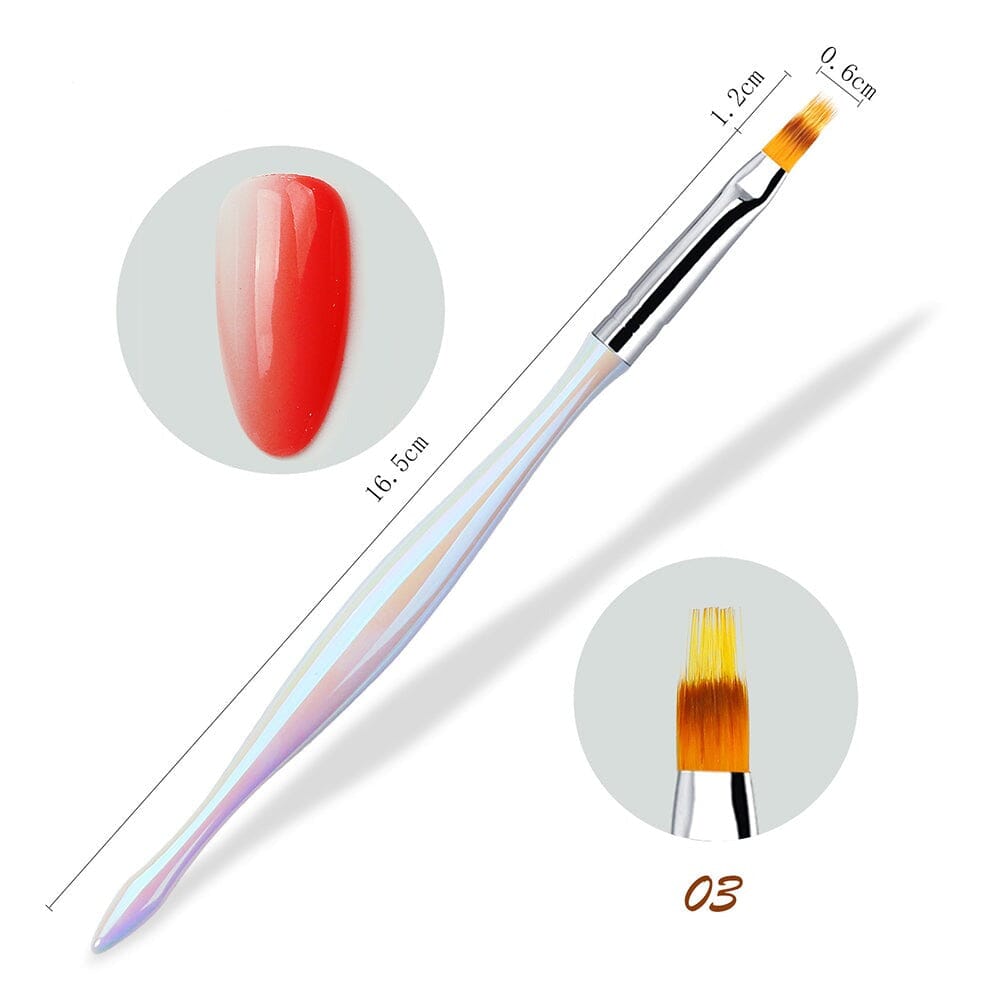 Professional Nail Art Brush Set - Aurora Series for Acrylic, Gel & Nail Design | Perfect for Home Manicure, Salon & DIY Nail Art