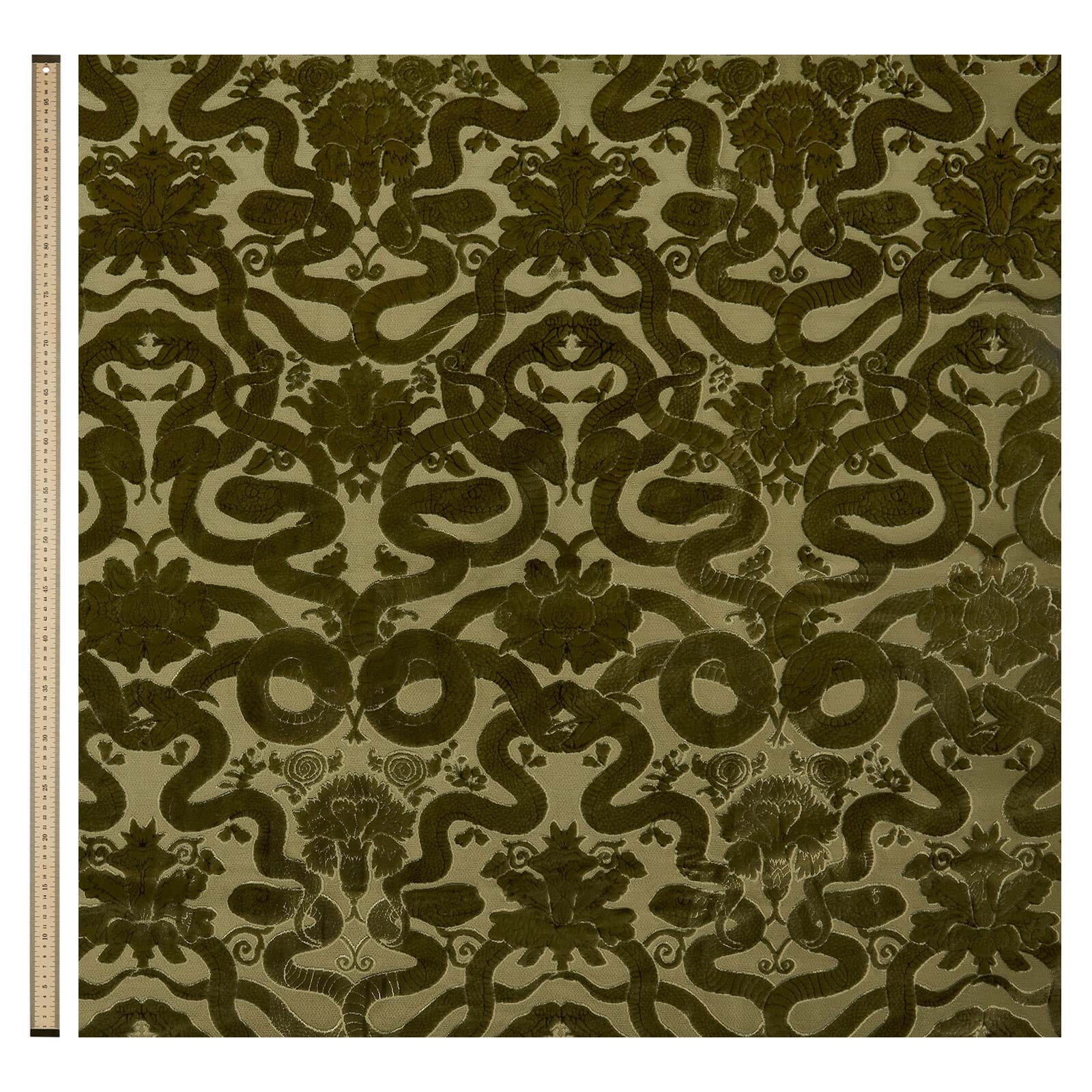 ANACONDA Velvet Blackout Curtains Olive Green - Thermal Insulated Room Darkening Drapes for Bedroom & Living Room