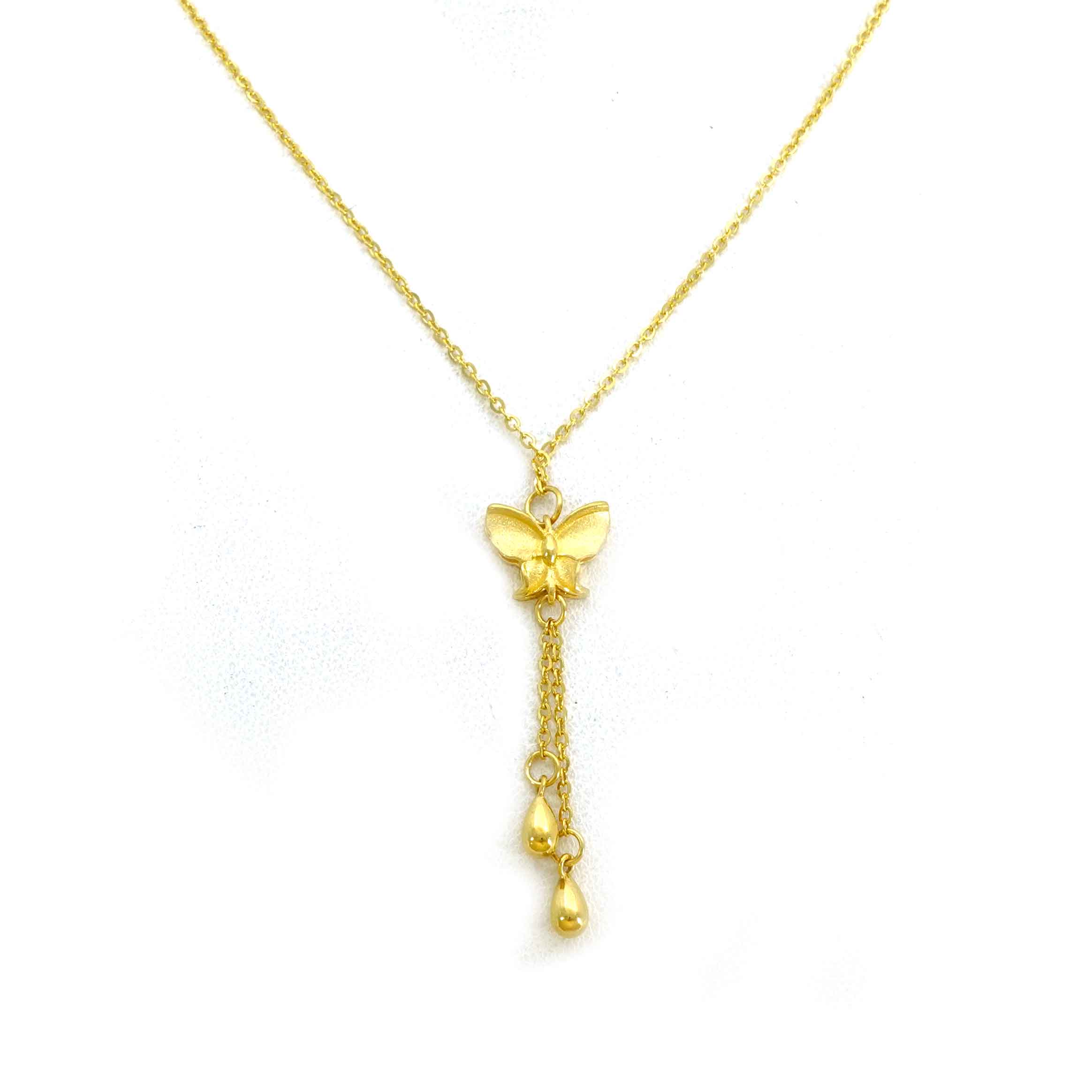24K Gold Butterfly Necklace for Women - Elegant & Dainty Jewelry Gift for Birthday, Anniversary, Valentine's Day | Perfect for Everyday Wear & Special Occasions