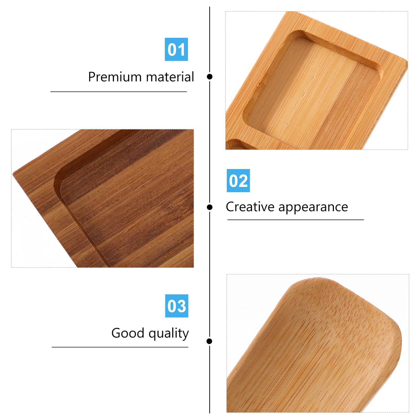 Cabilock 4-Piece Bamboo Seasoning Dish Set - Small Soy Sauce Bowls & Wooden Spoons for Sushi, Dumplings, Ramen - Eco-Friendly Tableware for Asian Cuisine & Home Dining