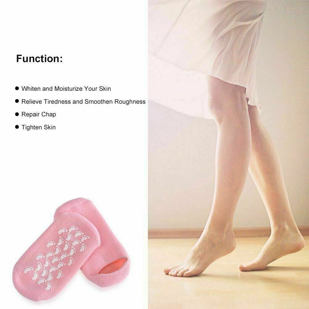 **Moisturizing Spa Gel Socks for Cracked Feet – Essential Oil Infused Foot Care Protector to Repair & Soften Dry, Hard Skin – 2 Pairs – Perfect for Overnight Treatment & Relaxation**