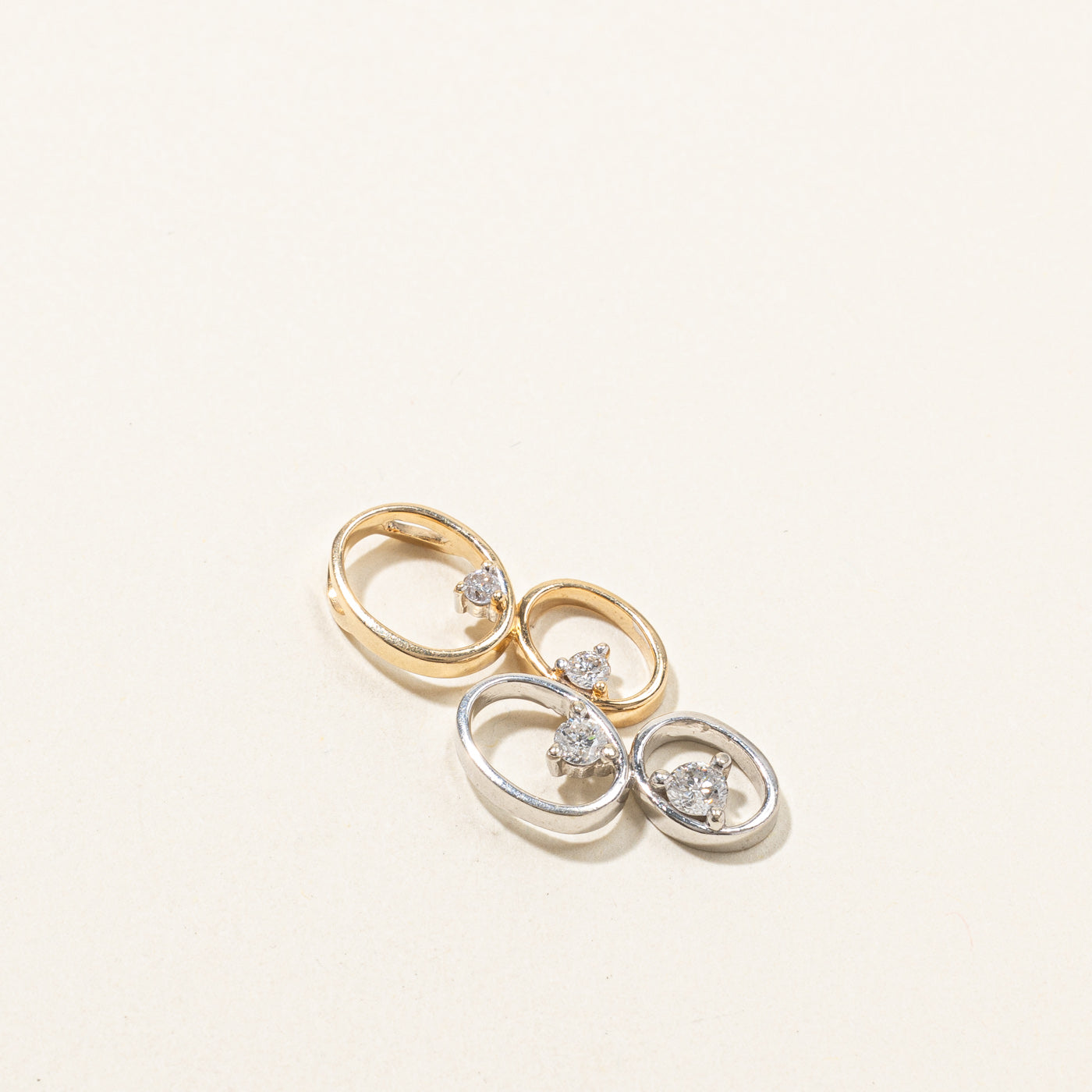 Two Tone Gold Diamond Circles Pendant Necklace | 0.30ctw Diamond Jewelry for Women | Elegant Gift for Anniversary, Birthday & Special Occasions