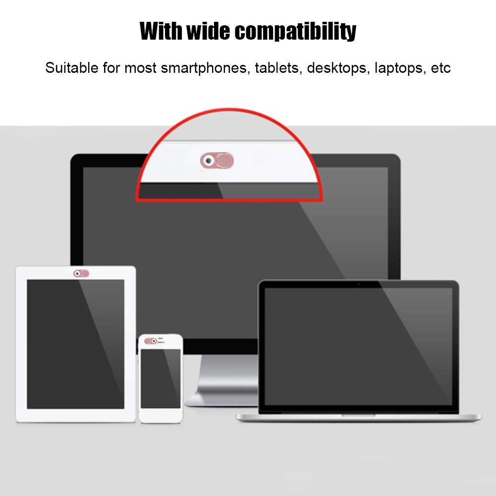 Zopsc Webcam Cover 3 Pack - Ultra Thin Metal Camera Privacy Cover for Laptop, Desktop, Tablet & Smartphone - Anti-Hacker Security Protection for Online Meetings, Video Calls & Remote Work