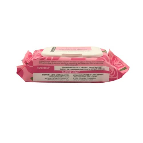 SEPHORA COLLECTION Cleansing & Exfoliating Face Wipes with Rose Extract | Gentle Makeup Remover & Skin Refresher | Perfect for Travel, Gym & Daily Skincare Routine