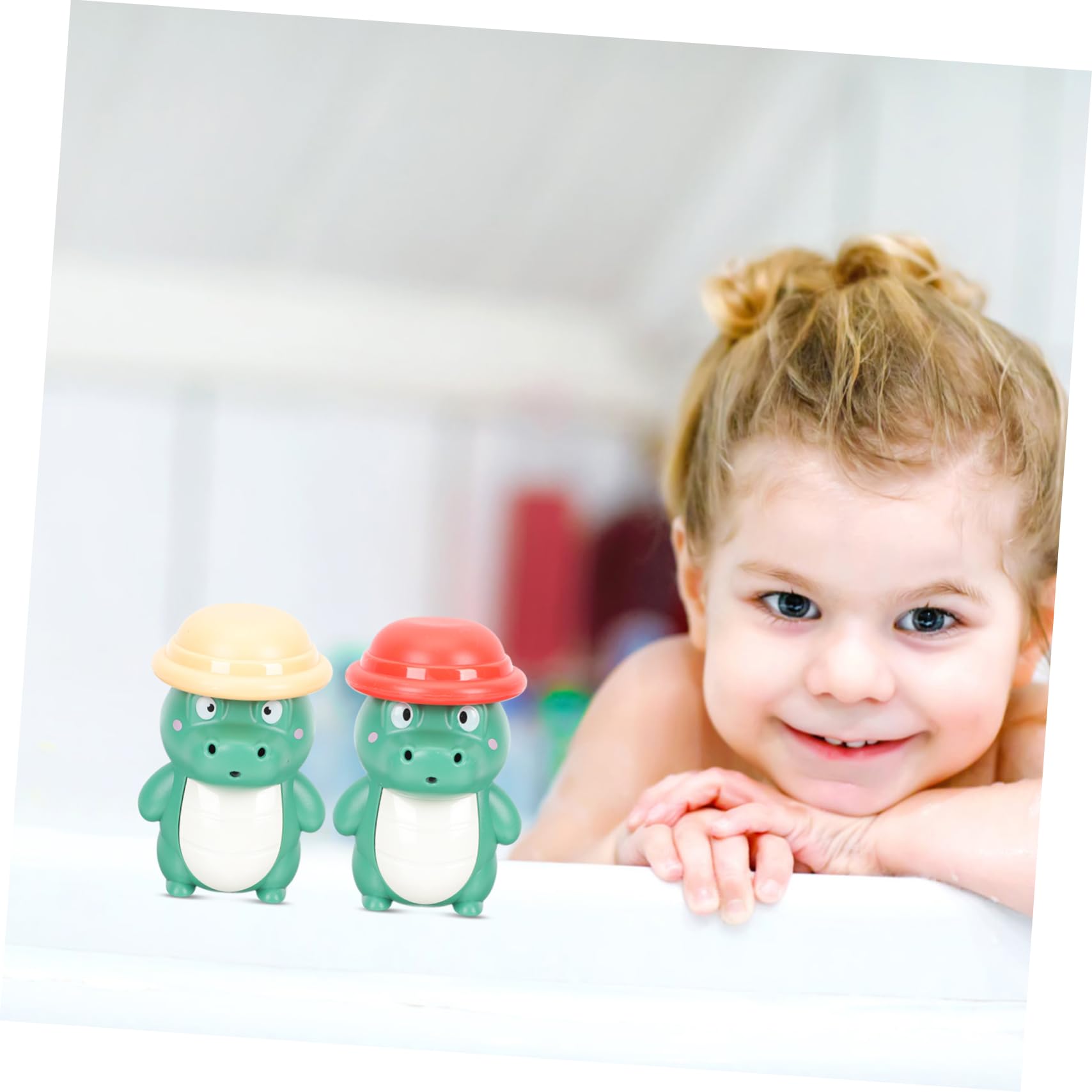 HEMOTON 8-Piece Bath Toys Set - Wind Up Animal Water Sprinkler Toys for Kids, Fun Bathtime & Pool Playtime (Duck, Turtle, Frog) - Safe ABS Plastic Toddler Bath Accessories