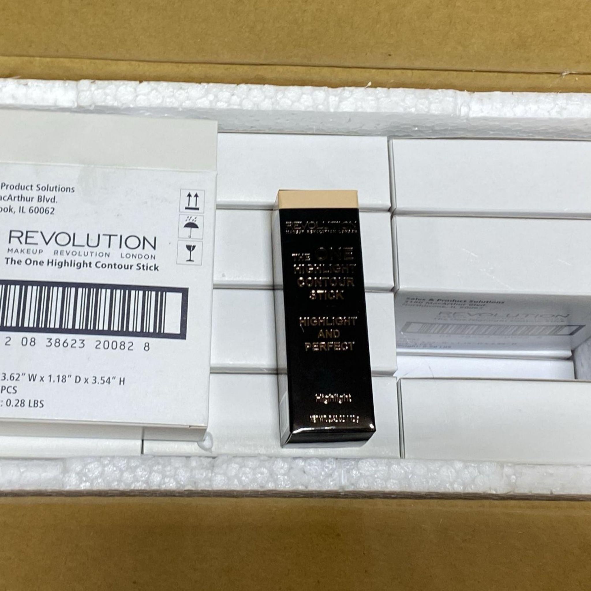 Revolution Makeup London The One Highlight & Contour Stick - 0.42oz, 72-Piece Bulk Set for Professional Makeup Artists | Perfect for Face Sculpting, Highlighting & Contouring | Ideal for Bridal, Photo Shoots & Everyday Glam