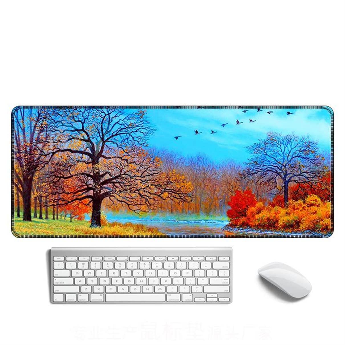 KLAYOVE XXL Gaming Mouse Pad - 800 x 300mm Large Extended Mouse Mat with Non-Slip Rubber Base & Stitched Edges | Foldable Desk Mat for PC, Laptop, Office & Home Use | Perfect for Gaming, Work & Study