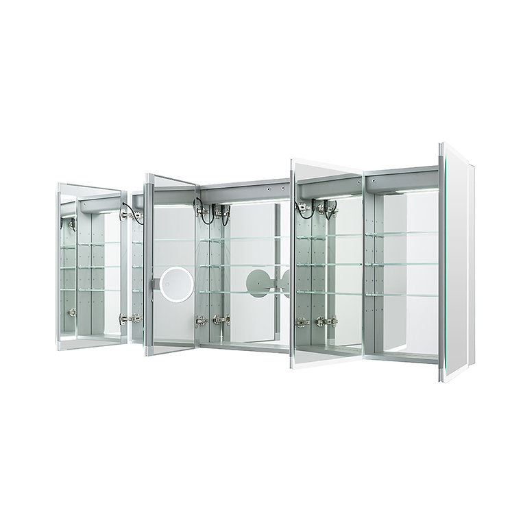 72x32 Inch LED Lighted Bathroom Medicine Cabinet with Mirror - Modern Aquadom Edge Royale Design for Vanity & Bathroom Storage | Perfect for Home, Apartment, Hotel & Spa Use