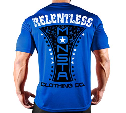 Royal Blue Poly-dri Tee W/ Wt/Bk Art
