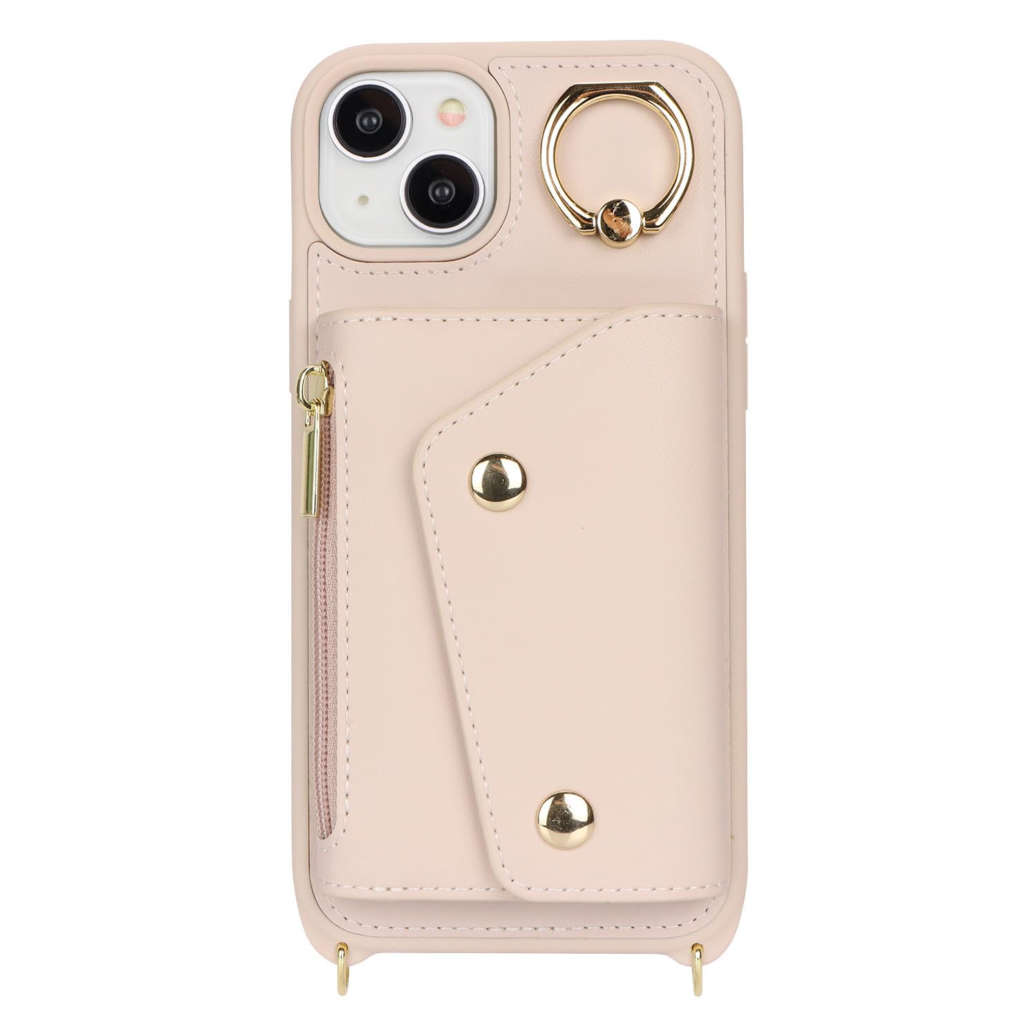 Premium iPhone 15 Plus Wallet Case with Card Holder & Crossbody Strap - 6.7