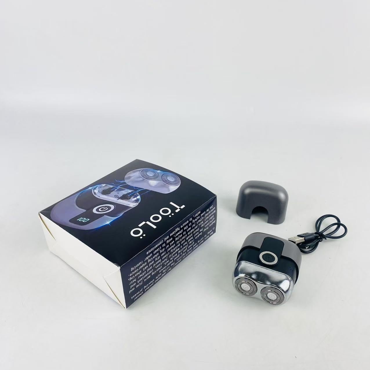 2024 Upgraded Dual-Head Electric Shaver for Men - Rechargeable USB Travel Razor, Pocket-Sized Portable & Washable (Silver) | Perfect for Business Trips, Gym Bags & Daily Grooming