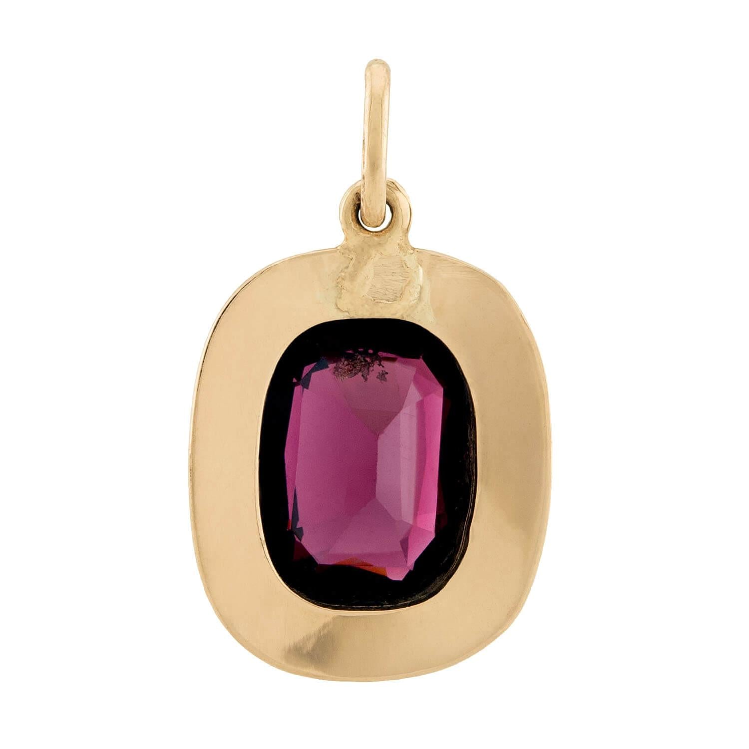 14K Victorian Garnet Pendant Necklace - Antique Jewelry for Women - Perfect for Weddings, Parties & Special Occasions