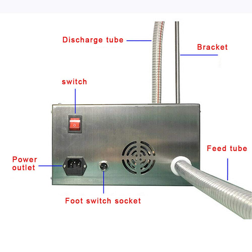 17L/Min Automatic Digital Liquid Filling Machine for Bottles - Precise Quantitative Cream, Perfume, Juice & Essential Oil Filler - Perfect for Beverage Production, Cosmetics & Essential Oil Packaging