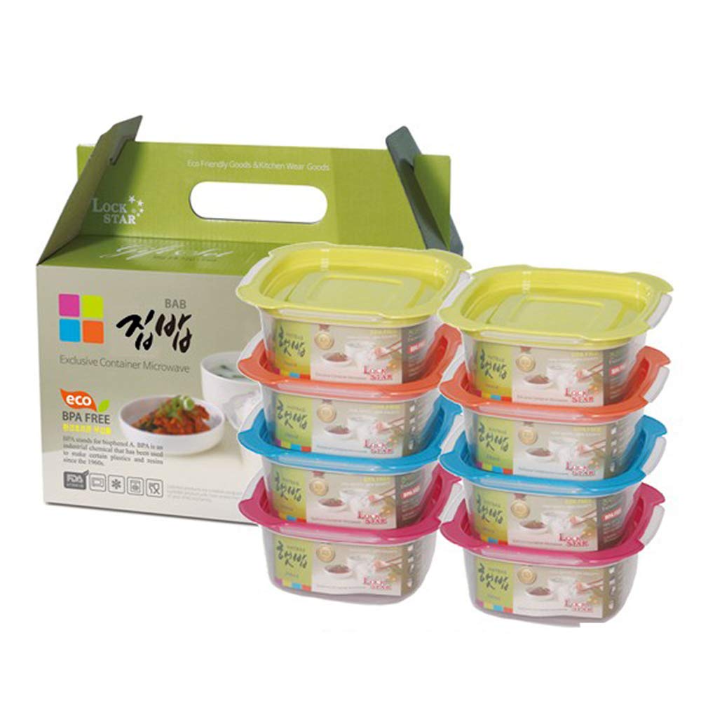 Lock Star 8-Piece BPA-Free Food Storage Container Set | Microwave, Oven & Freezer Safe Meal Prep Containers | Perfect for Lunch Boxes, Leftovers & Meal Prepping
