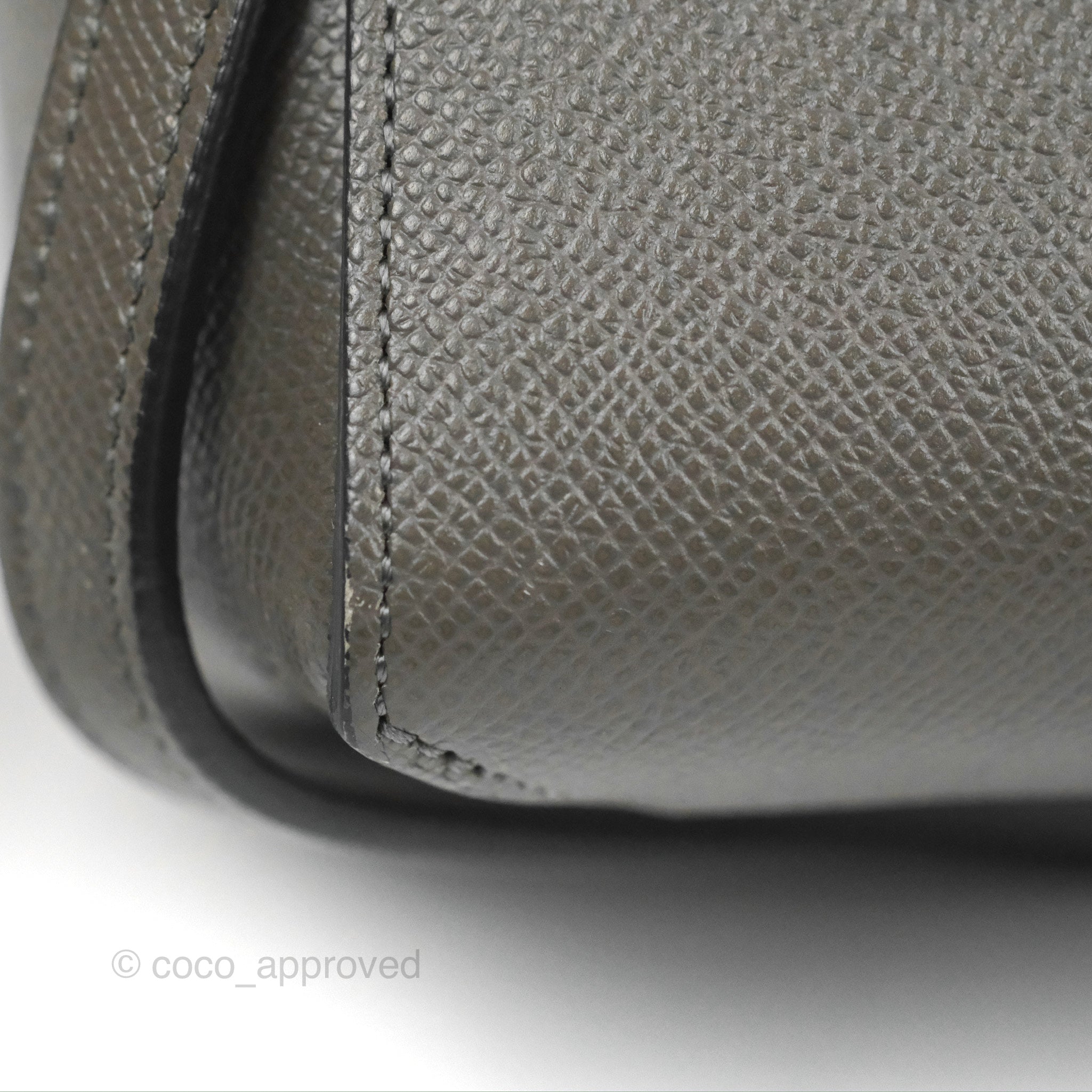 Celine Micro Belt Bag in Grey Grained Calfskin with Gold Hardware - Luxury Crossbody Bag for Women, Perfect for Work, Travel & Everyday Use