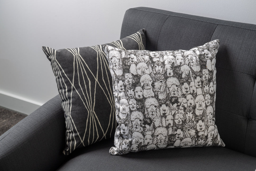 Soft and Cozy Just Alpacas Throw Pillow 17x17 - Perfect for Sofa, Bed, or Nursery Decor