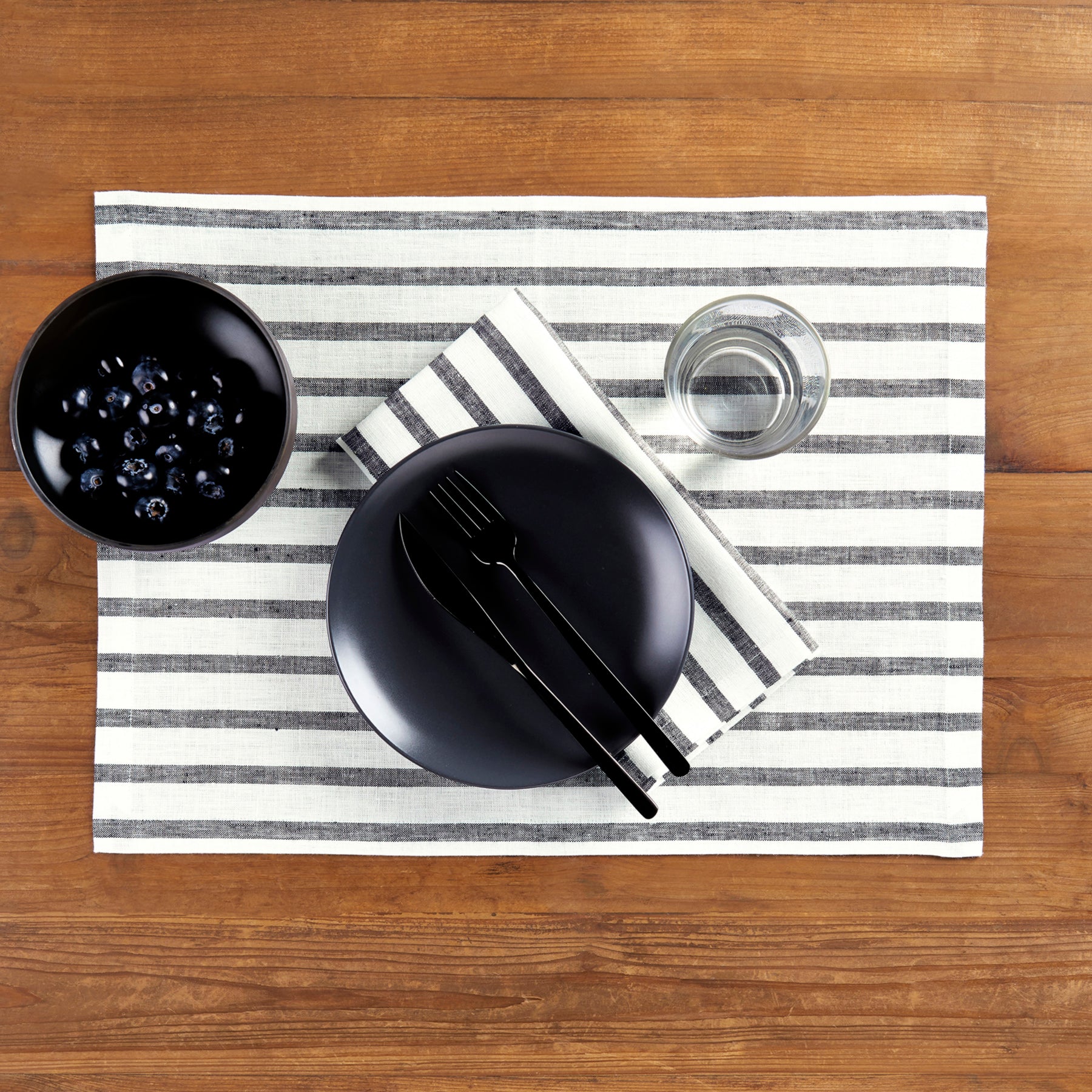 Premium Madison Stripe Cotton Napkins - Set of 4 for Elegant Dining, Dinner Parties & Holiday Table Decor