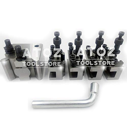 5-Piece T37 Quick Change Tool Post Set with 7/16