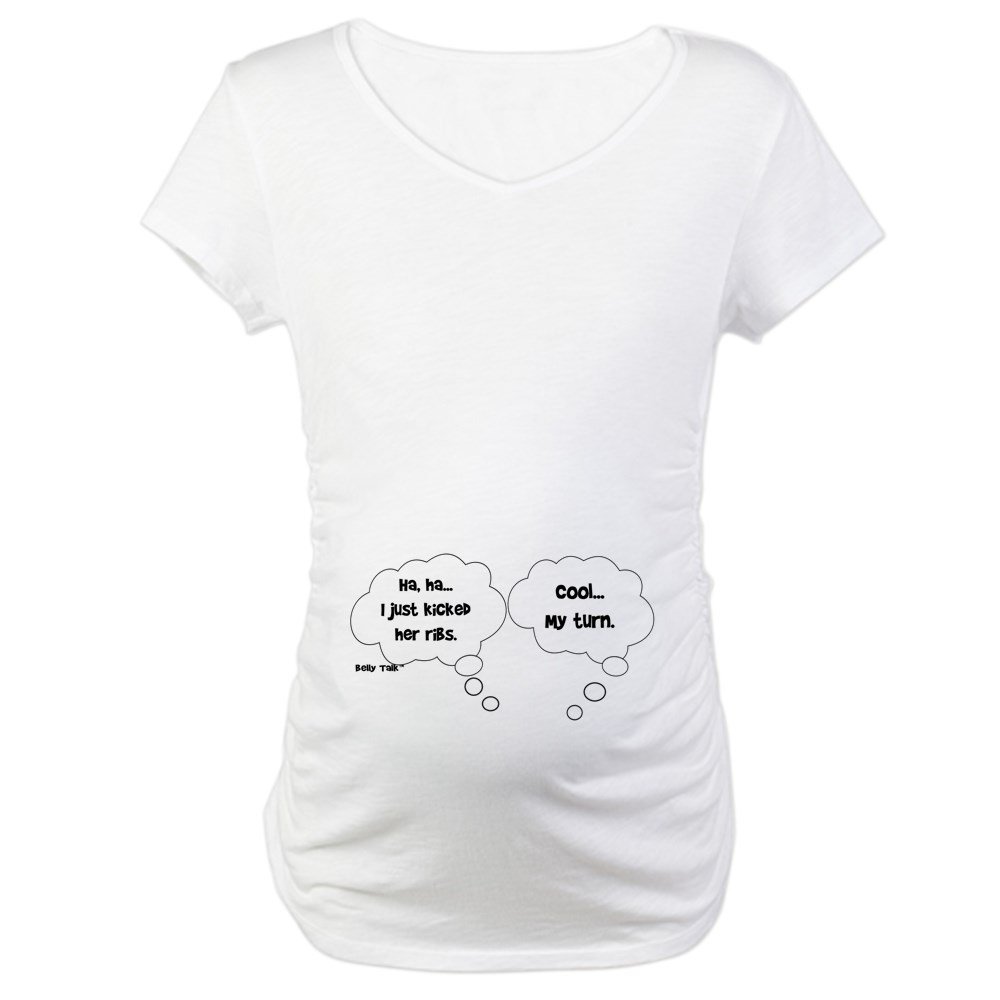 Funny Maternity T-Shirt for Twin Moms - 'I Just Kicked MOM' Graphic Tee - Perfect Pregnancy Announcement & Baby Shower Gift