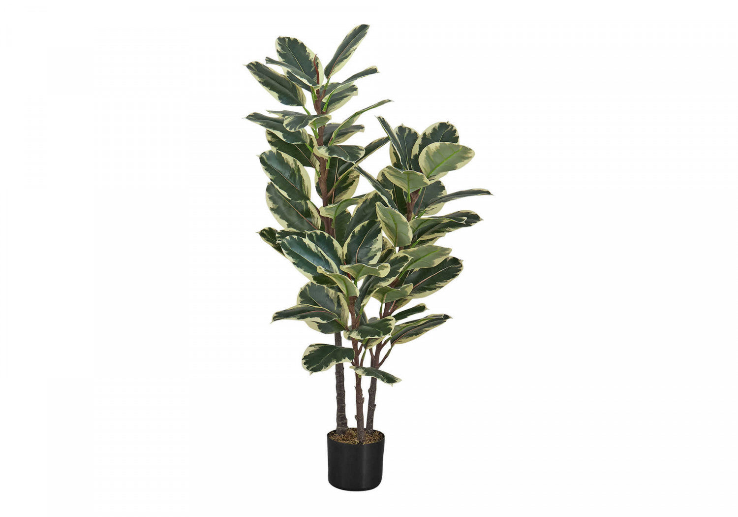 47 Inch Artificial Oak Tree with 5 Black Pots - Realistic Green Faux Plant for Home Office Decor, Living Room, Bedroom, and Indoor Spaces