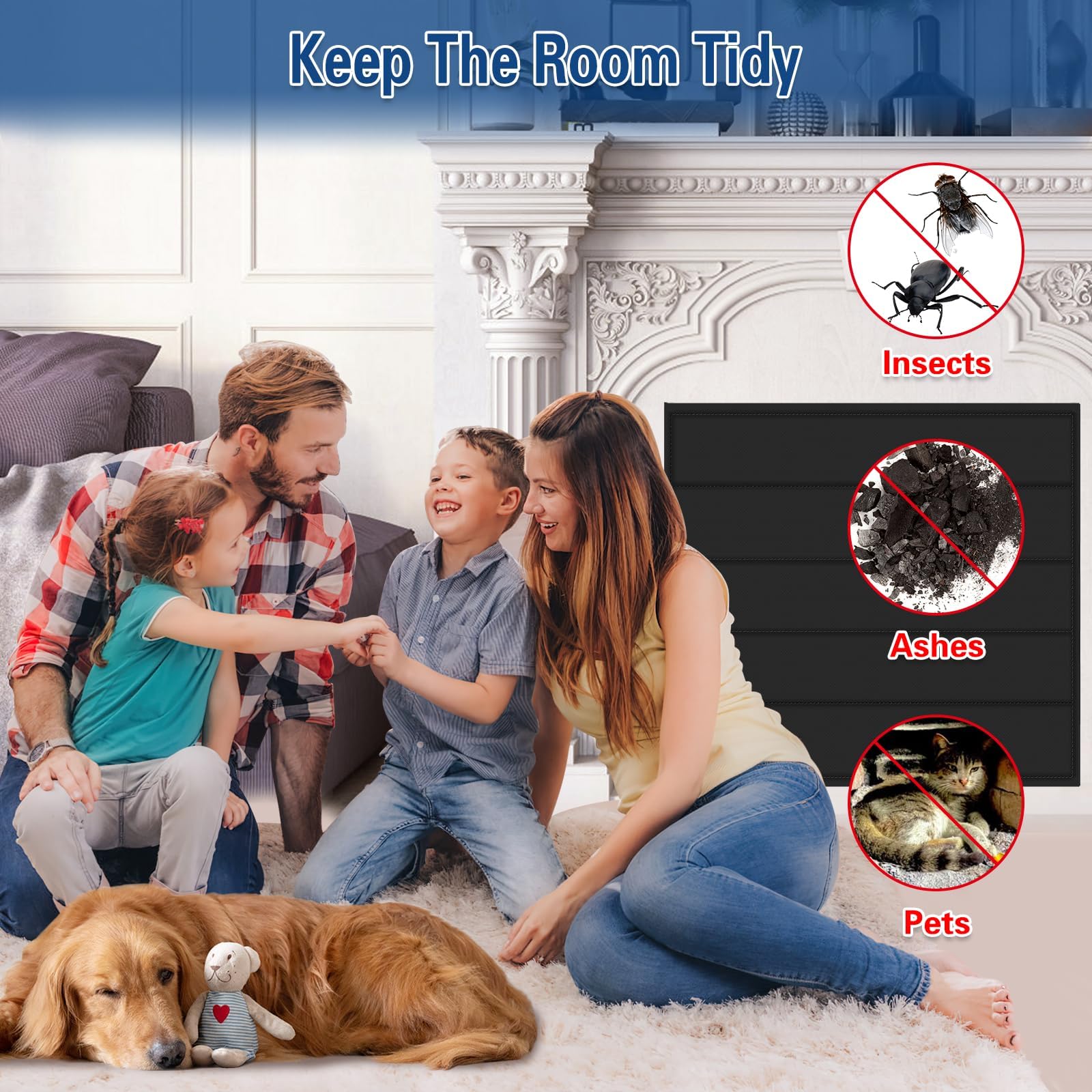 Magnetic Fireplace Cover - 37